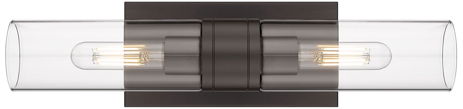 Image 2 Boreas 18" High Oil-Rubbed Bronze Wall Sconce w/ Clear Glass more views