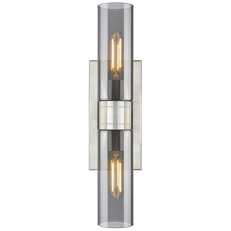 Image 1 Boreas 18" High Satin Nickel 2-Light ADA Wall Sconce
