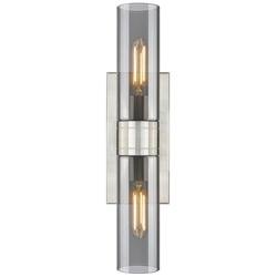 Boreas 18" High Satin Nickel 2-Light ADA Wall Sconce