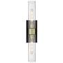 Boreas 24" High Black Antique Brass 2-Light Sconce w/ Seedy
