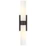 Boreas 24" High Bronze 2-Light Wall Sconce w/ White Shade