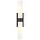 Boreas 24" High Bronze 2-Light Wall Sconce w/ White Shade