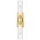 Boreas 24" High Satin Gold Clear Glass 2-Light Wall Sconce