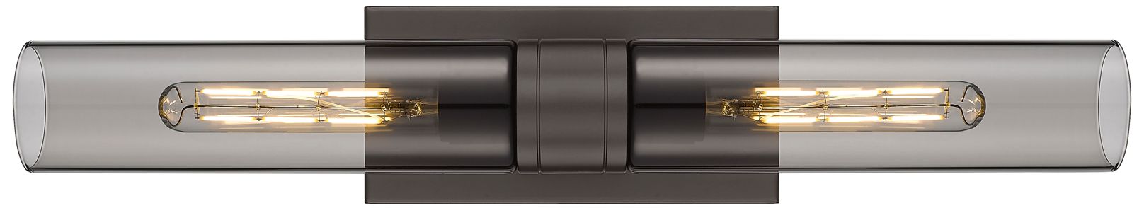 Image 2 Boreas 24"H Oil-Rubbed Bronze Wall Sconce with Smoke Glass more views