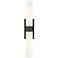 Boreas 24"H Oil-Rubbed Bronze Wall Sconce with White Glass