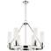Boreas 29"W 6 Light Polished Nickel Chandelier With 11" Clear Shade