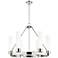 Boreas 29"W 6 Light Polished Nickel Chandelier With 11" White Shade
