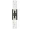 Boreas 4 1/2" High Matte Black 2-Light Wall Sconce w/ Clear