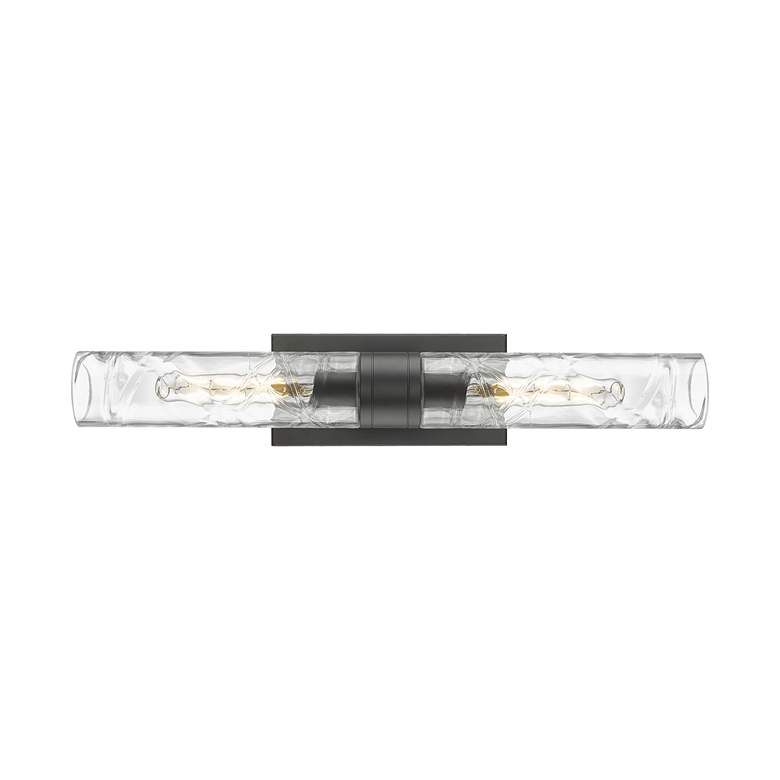 Image 2 Boreas 4 1/2" High Matte Black 2-Light Wall Sconce w/ Clear more views