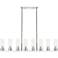 Boreas 48"W 6 Light Nickel Stem Island Light With 8" Seedy Shade