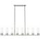 Boreas 48"W 6 Light Satin Nickel Stem Island Light With 8" White Shade