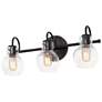 1_Borislav 22" Wide Matte Black 3-Light Vanity Bath Light