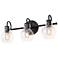 Borislav 22" Wide Matte Black 3-Light Vanity Bath Light