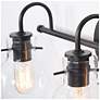 2_Borislav 22" Wide Matte Black 3-Light Vanity Bath Light more views