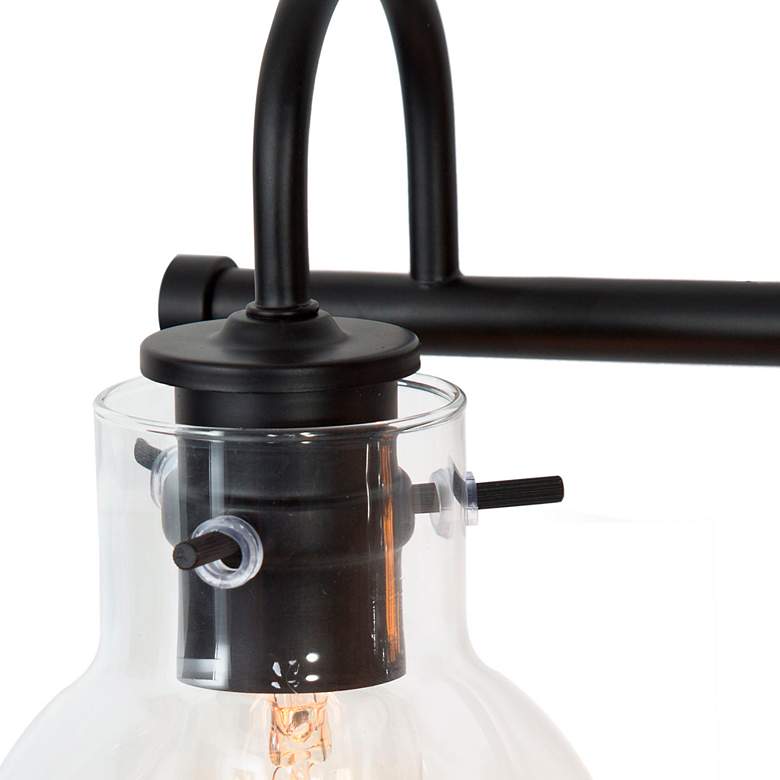 Image 4 Borislav 22" Wide Matte Black 3-Light Vanity Bath Light more views