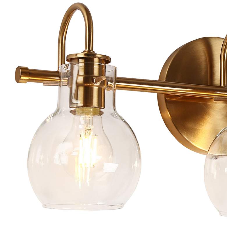 Image 2 Borislav 22" Wide Plating Brass 3-Light Vanity Bath Light more views