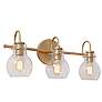 2_Borislav 22" Wide Polished Gold 3-Light Vanity Bath Light more views