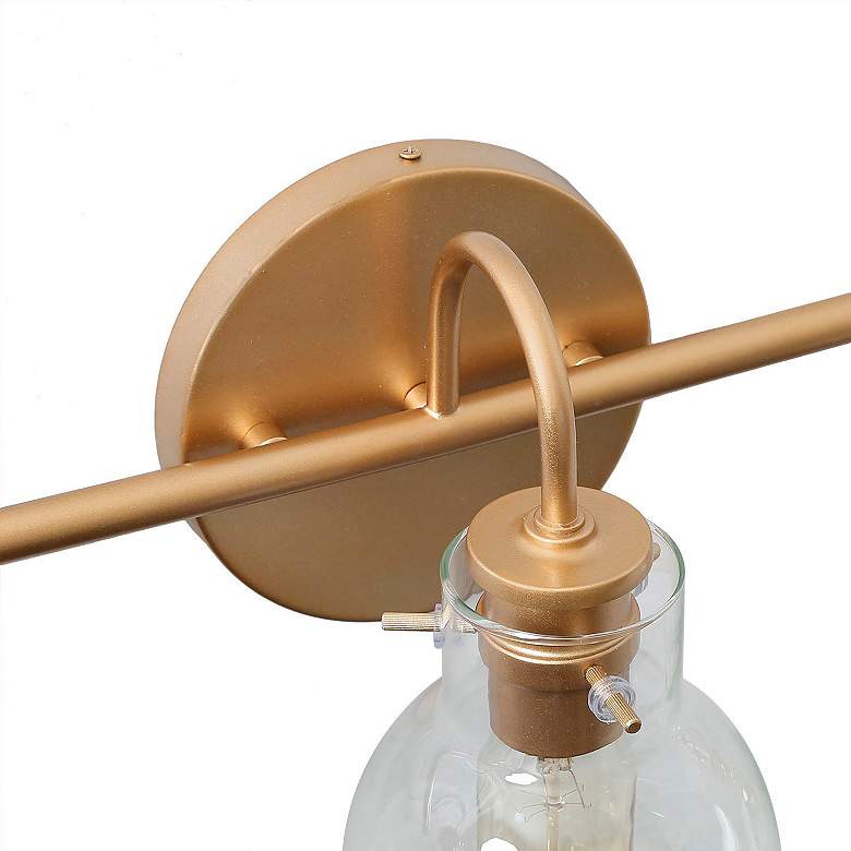 Image 3 Borislav 22" Wide Polished Gold 3-Light Vanity Bath Light more views