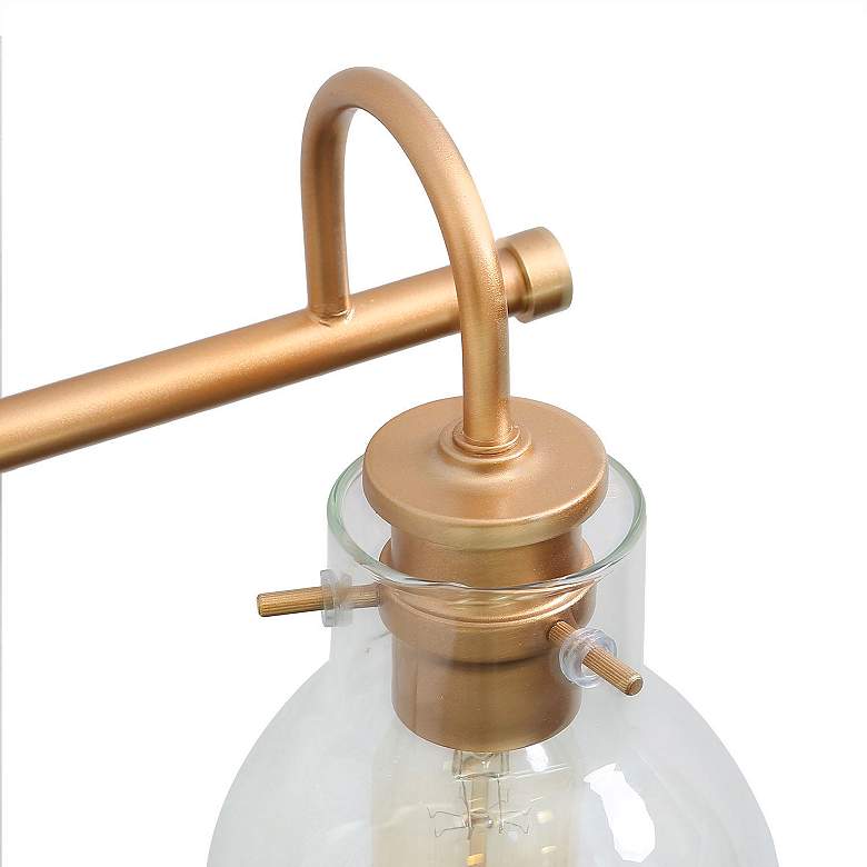 Image 5 Borislav 22" Wide Polished Gold 3-Light Vanity Bath Light more views
