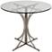 Boro Brushed Steel Round Tempered Dining Table