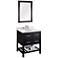 Bosconi 30" Black Single-Sink Vanity Set with Mirror