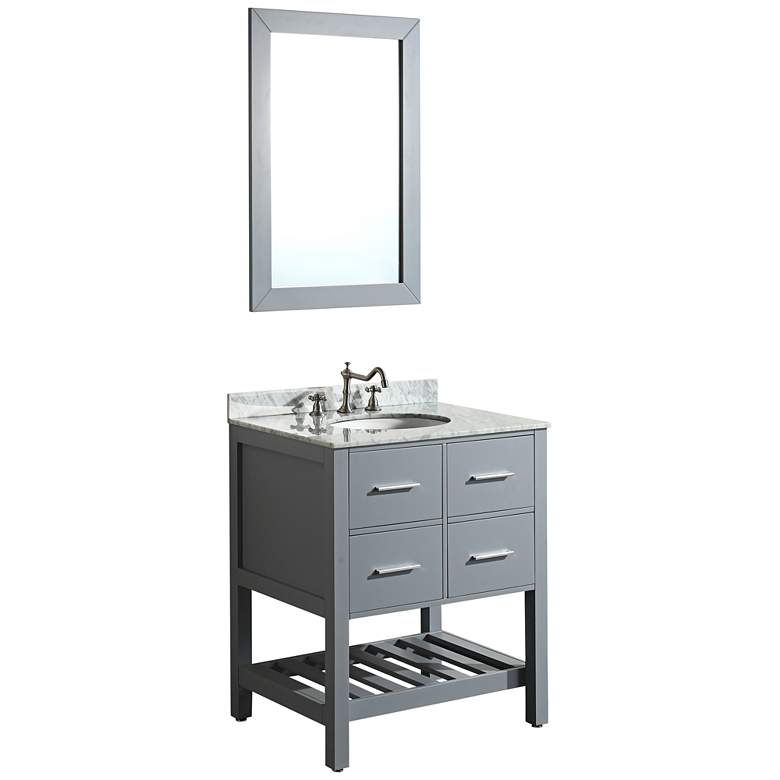Image 1 Bosconi 30 inch Gray 2-Drawer Single Sink Vanity Set