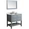Bosconi 36" Gray 2-Drawer Single Sink Vanity Set