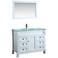 Bosconi 43" White 6-Drawer White Glass 1-Sink Vanity Set