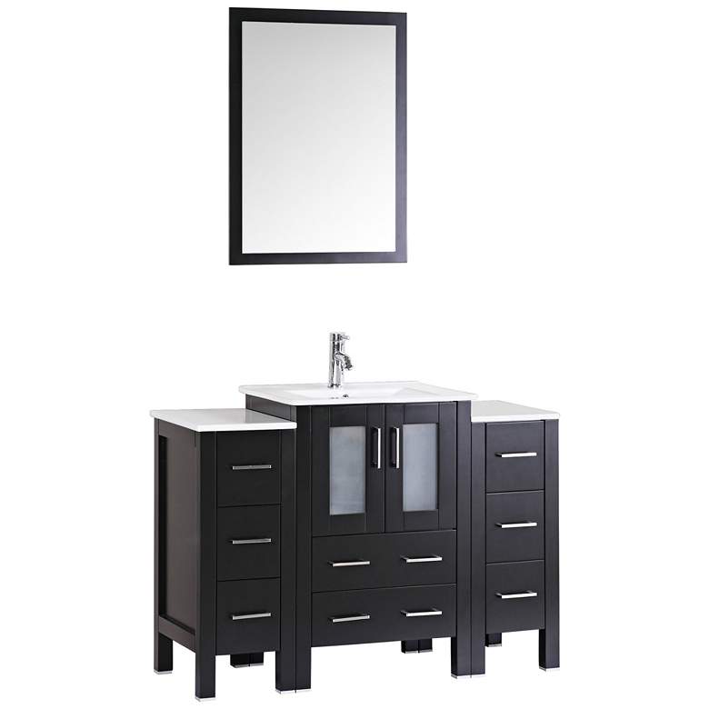 Image 1 Bosconi 48" Espresso Integrated Single-Sink Vanity Set