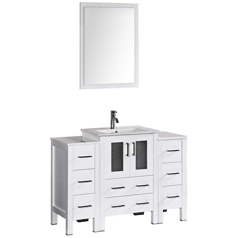 Image 1 Bosconi 48" White Integrated Single-Sink Vanity Set