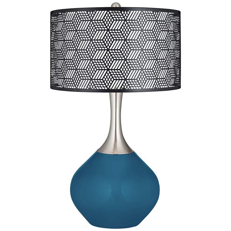 Image 1 Bosporus Black Metal Shade Spencer Table Lamp