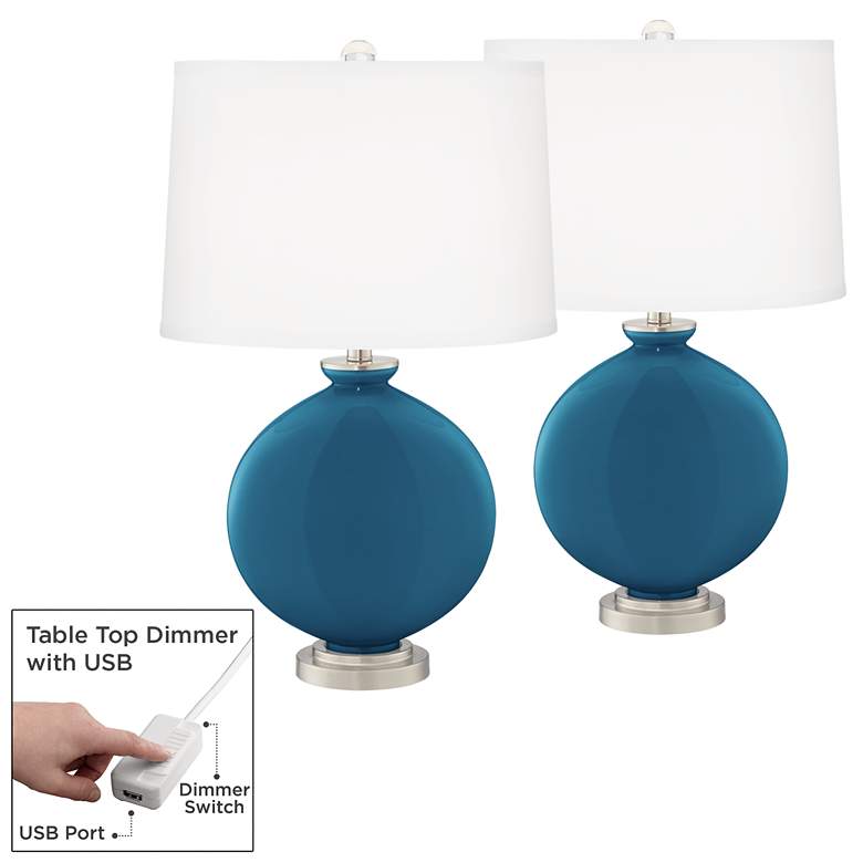 Image 1 Bosporus Carrie Table Lamp Set of 2 with Dimmers