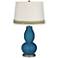 Bosporus Double Gourd Table Lamp with Scallop Lace Trim
