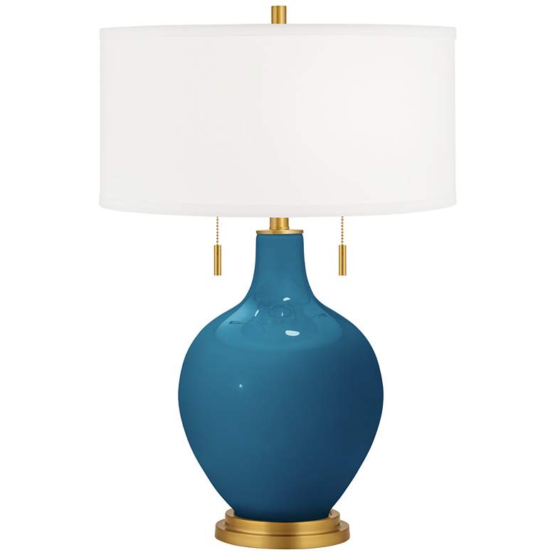 Bosporus Toby Brass Accents Table Lamp with Dimmer