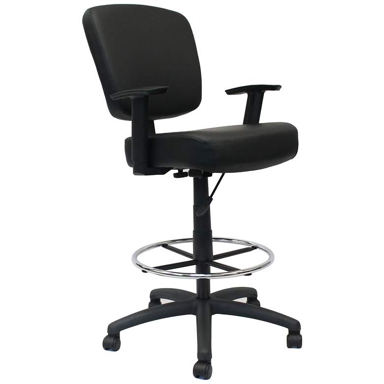 Image 1 Boss Black 300 lb Heavy Duty Office Stool