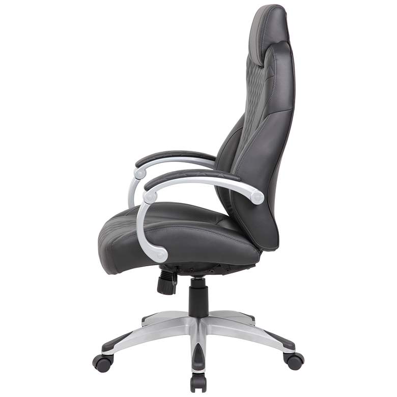 Image 2 Boss Black Adjustable Executive Hinged-Arm Office Chair more views
