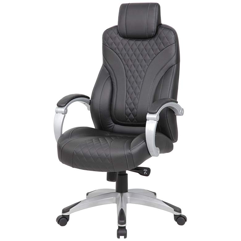 Image 3 Boss Black Adjustable Executive Hinged-Arm Office Chair more views