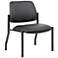 Boss Black Antimicrobial Vinyl Armless Guest Chair 300 Lb. Weight Capacity