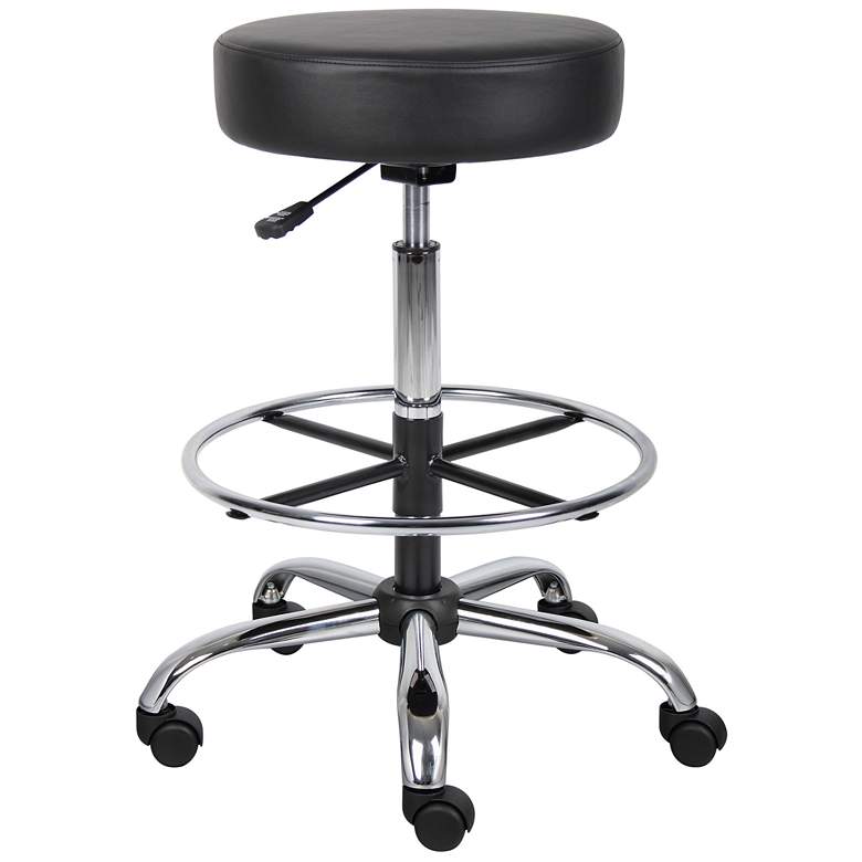 Image 1 Boss Black Antimicrobial Vinyl Medical/Drafting Stool