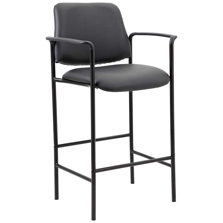 Image 1 Boss Black Caressoft Vinyl Contemporary Counter Stool