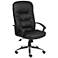 Boss Black High Back LeatherPlus Chair with Chrome Base