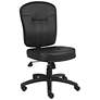 1_Boss Black Leather Adjustable Office Chair with Casters