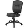 7_Boss Black Leather Adjustable Office Chair with Casters more views