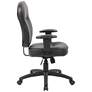 Boss Black Leather Mid-Back Swivel Adjustable Task Chair