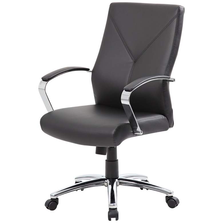 Image 2 Boss Black LeatherPlus Adjustable Swivel Executive Chair more views