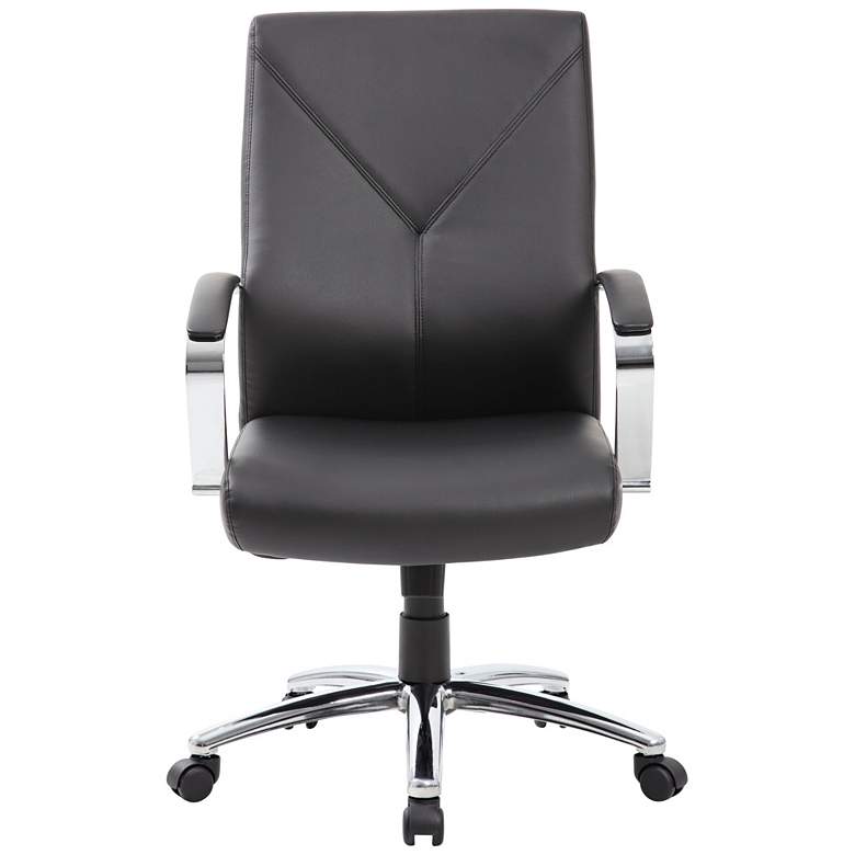 Image 3 Boss Black LeatherPlus Adjustable Swivel Executive Chair more views