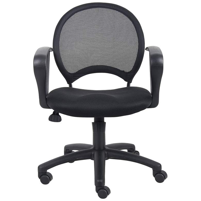 Image 1 Boss Black Mesh Chair With Loop Arms