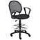 Boss Black Mesh Drafting Stool with Loop Arms