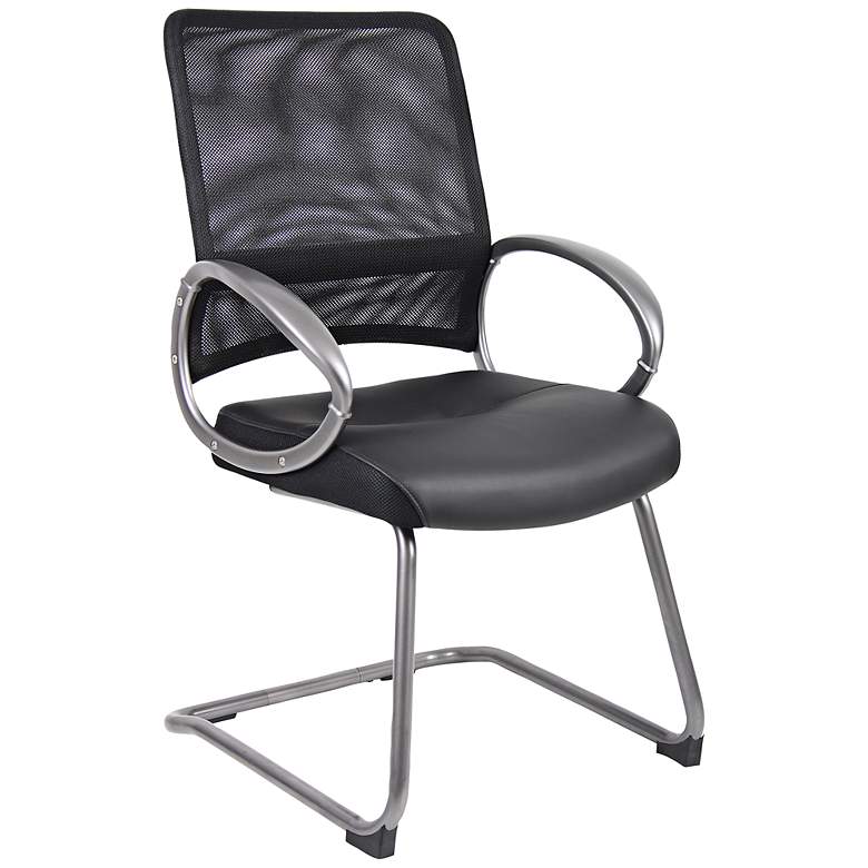 Image 1 Boss Black Mesh Fabric Guest Chair