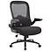 Boss Black Mesh Heavy Duty Flip Arm Office Chair 400 Lb. Weight Capacity